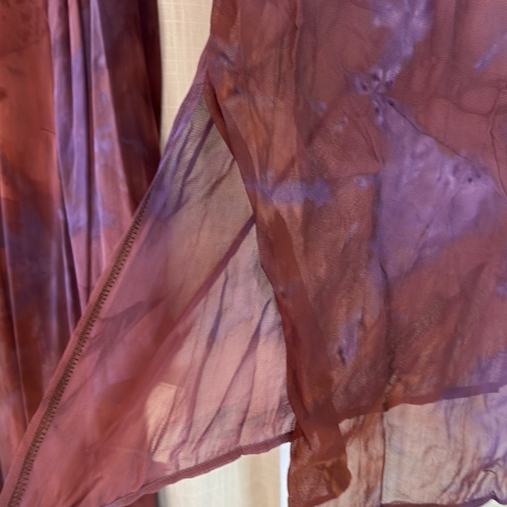 Rabbit Rabbit Rabbit Orange and Purple Sheath Dress with Duster Jacket - Picture 4 of 16